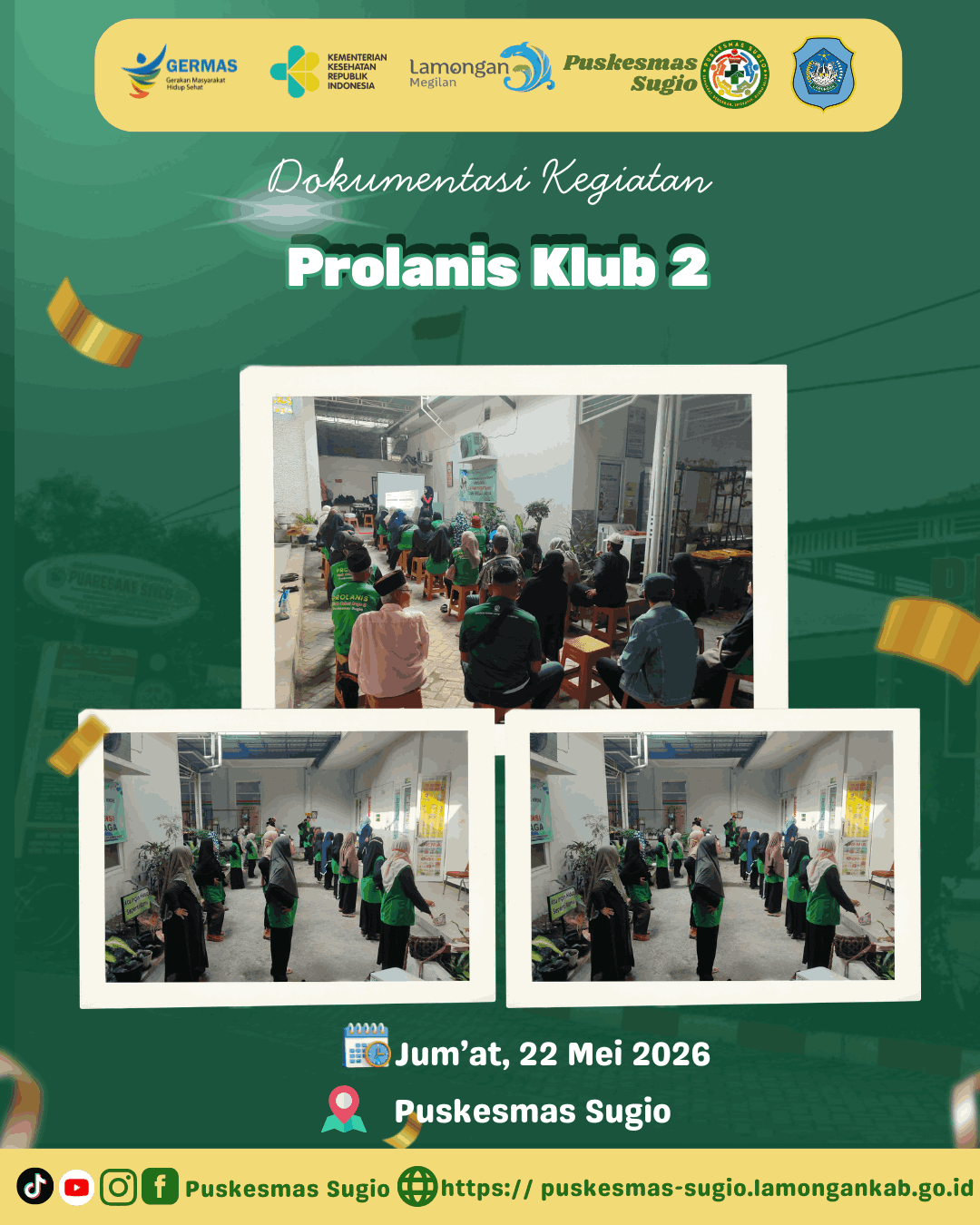 Foto: Jaga Kebugaran dan Kontrol Kesehatan, Klub 2 Prolanis Puskesmas Sugio Antusias Ikuti Kegiatan Rutin Hari Jumat