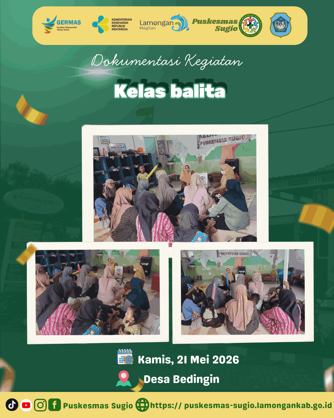Foto: Tingkatkan Kapasitas Ibu dan Tumbuh Kembang Anak, Bidan Desa Bedingin Gelar Kelas Balita