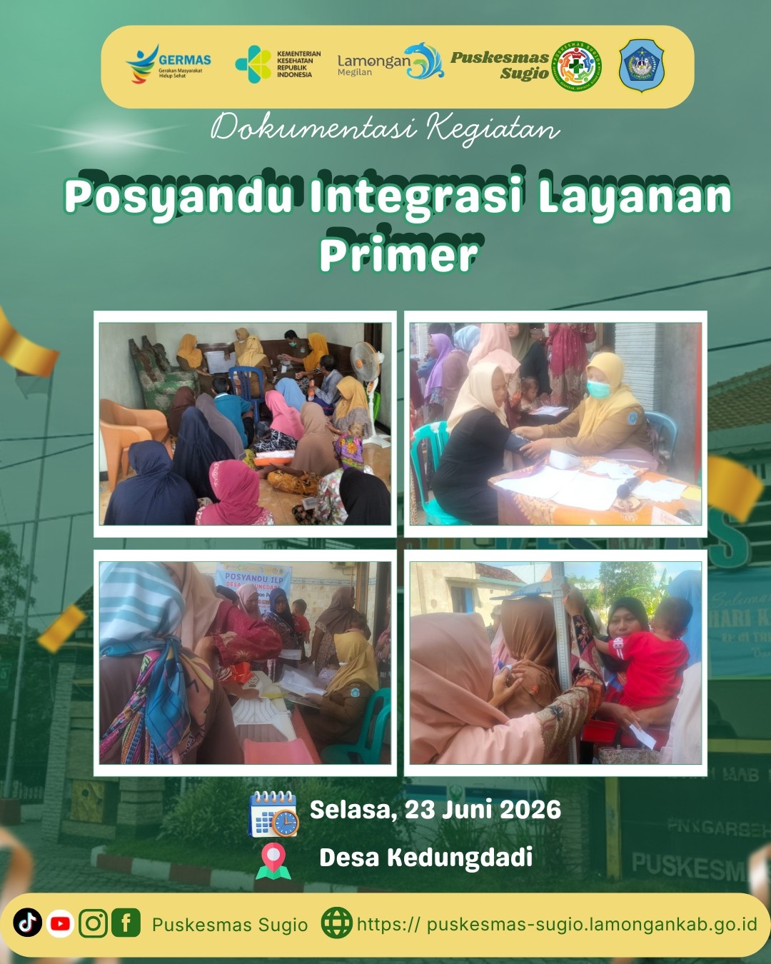 Foto: Tingkatkan Akses Kesehatan Berbasis Siklus Hidup, Puskesmas Sugio Sukses Gelar Posyandu ILP di Desa Kedungdadi