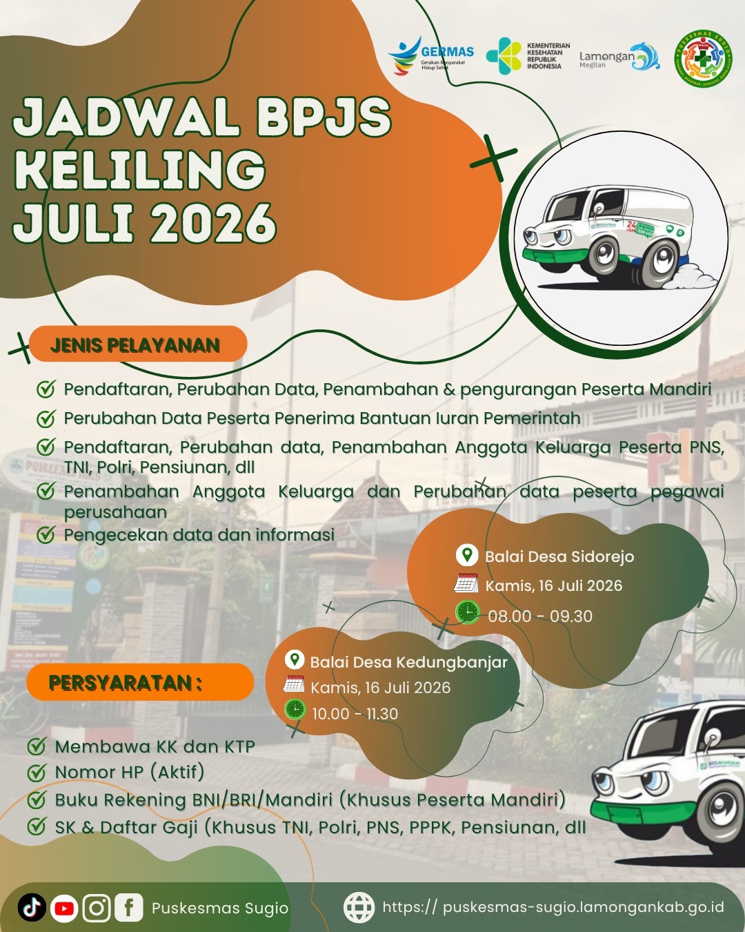 Mudahkan Administrasi Warga, Layanan BPJS Keliling Hadir di Wilayah Sugio Selama Juli 2026
