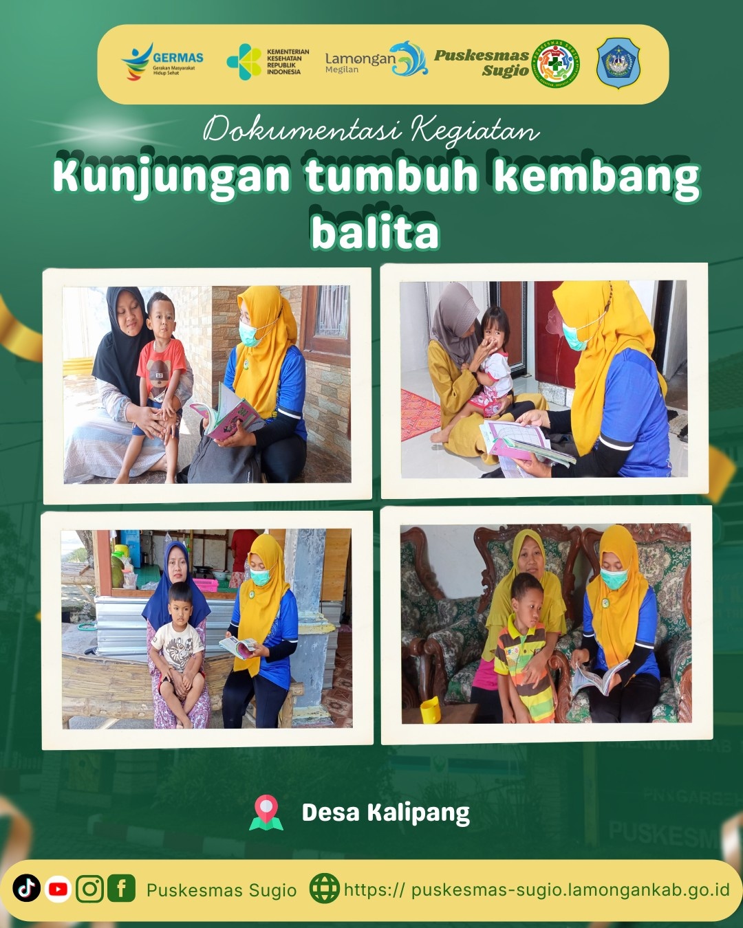 Foto: Kawal Generasi Sehat Bebas Stunting, Puskesmas Sugio Lakukan Pemantauan Tumbuh Kembang Balita di Desa Kalipang