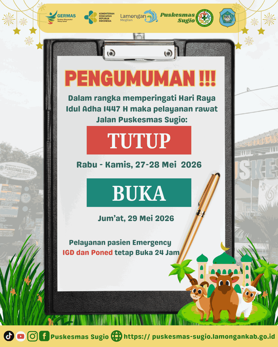 Libur dalam rangka hari raya Idul Adha 1447