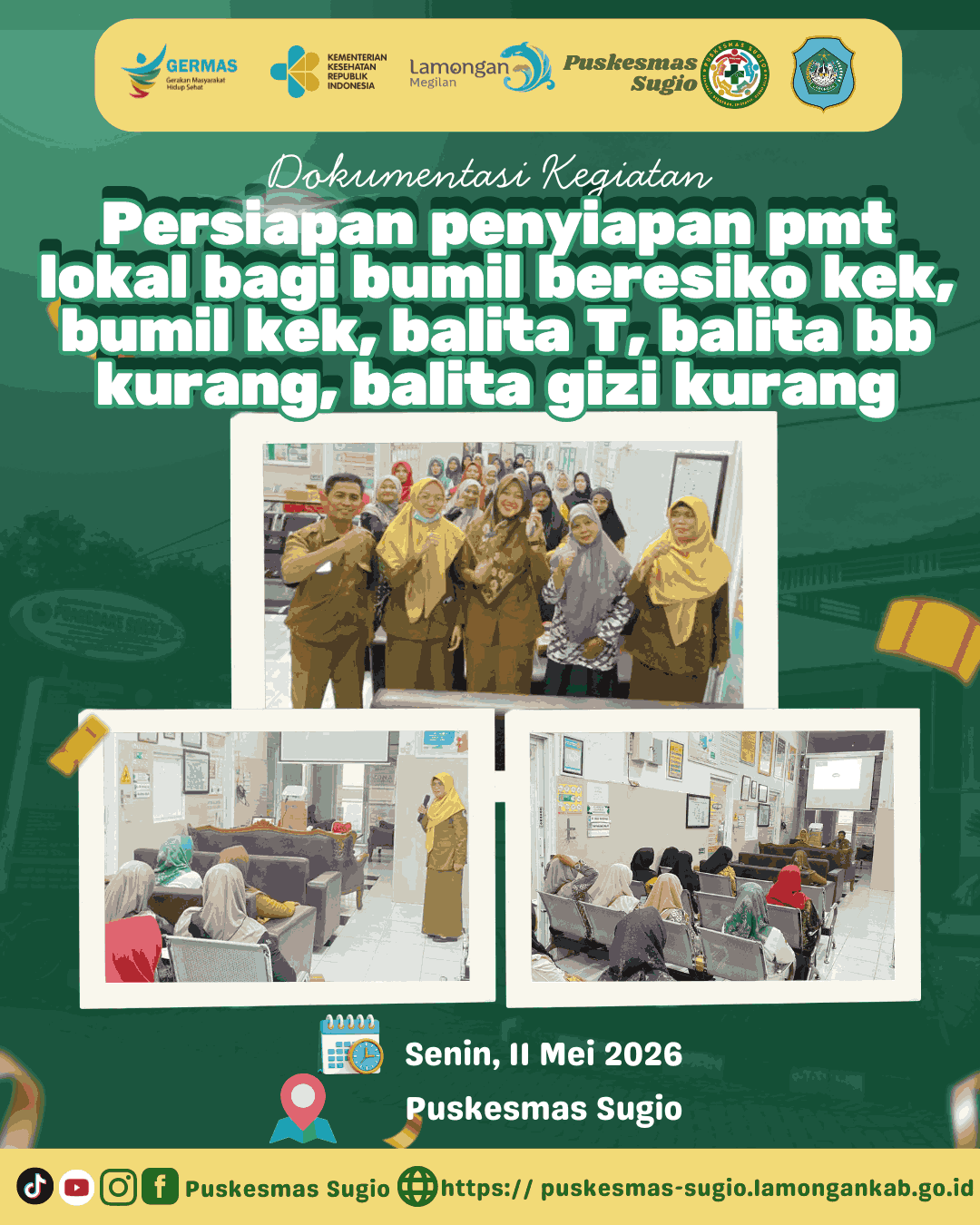 Foto: Perkuat Peran Kader, Puskesmas Sugio Sosialisasikan Penyiapan PMT Lokal untuk Tekan Angka Masalah Gizi