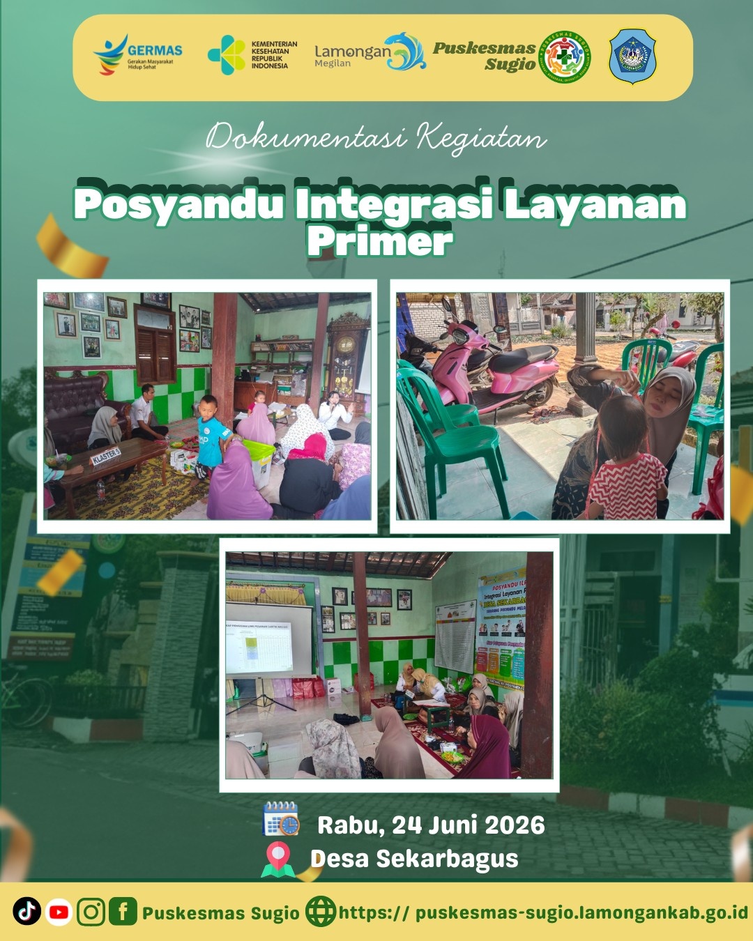 Foto: Tingkatkan Akses Layanan Kesehatan, Puskesmas Sugio Sukses Gelar Posyandu ILP di Desa Sekarbagus
