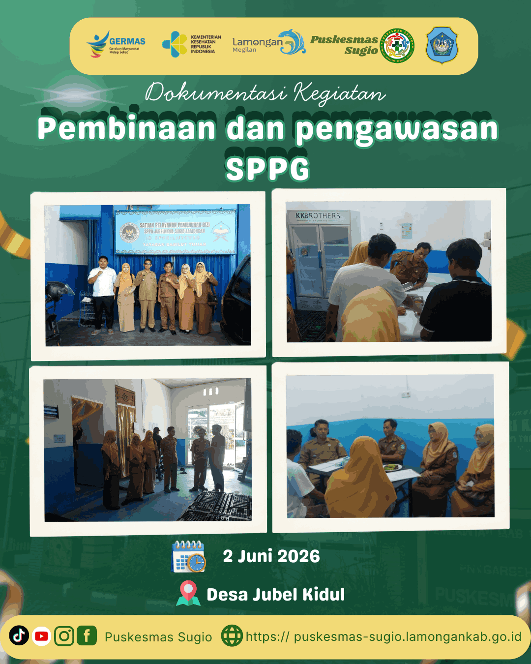 Foto: Sinergi Lintas Sektor, Camat dan Kepala Puskesmas Sugio Kawal Pembinaan Satuan Pelayanan Pemenuhan Gizi di Desa Jubel Kidul