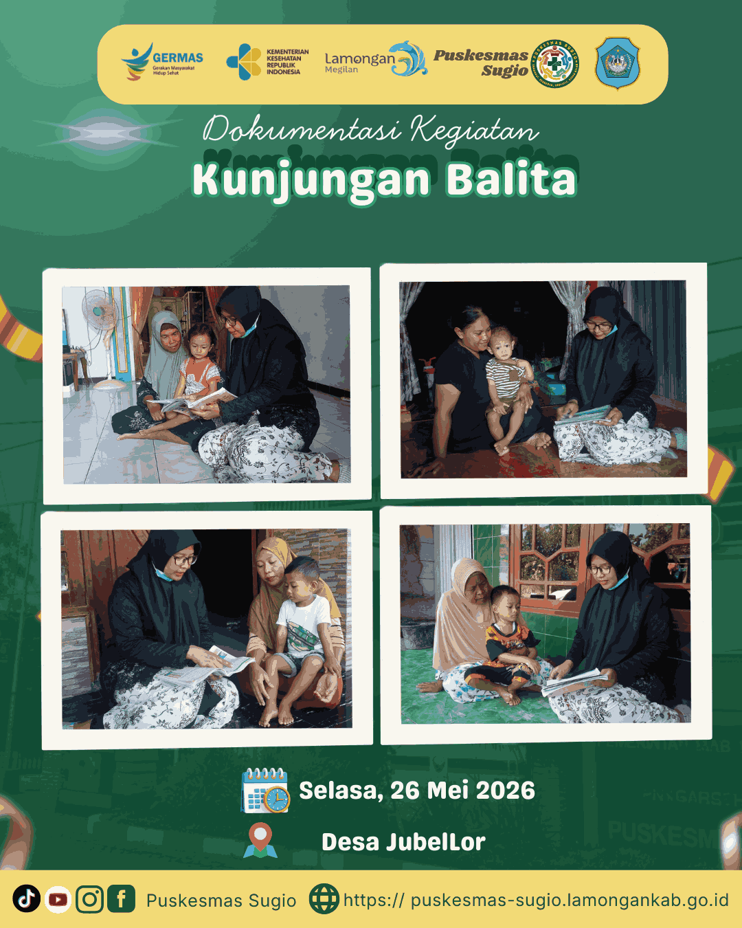 Foto: Kawal Tumbuh Kembang Anak, Tim Kesehatan dan Kader Gelar Kunjungan Balita di Desa Jubel Lor