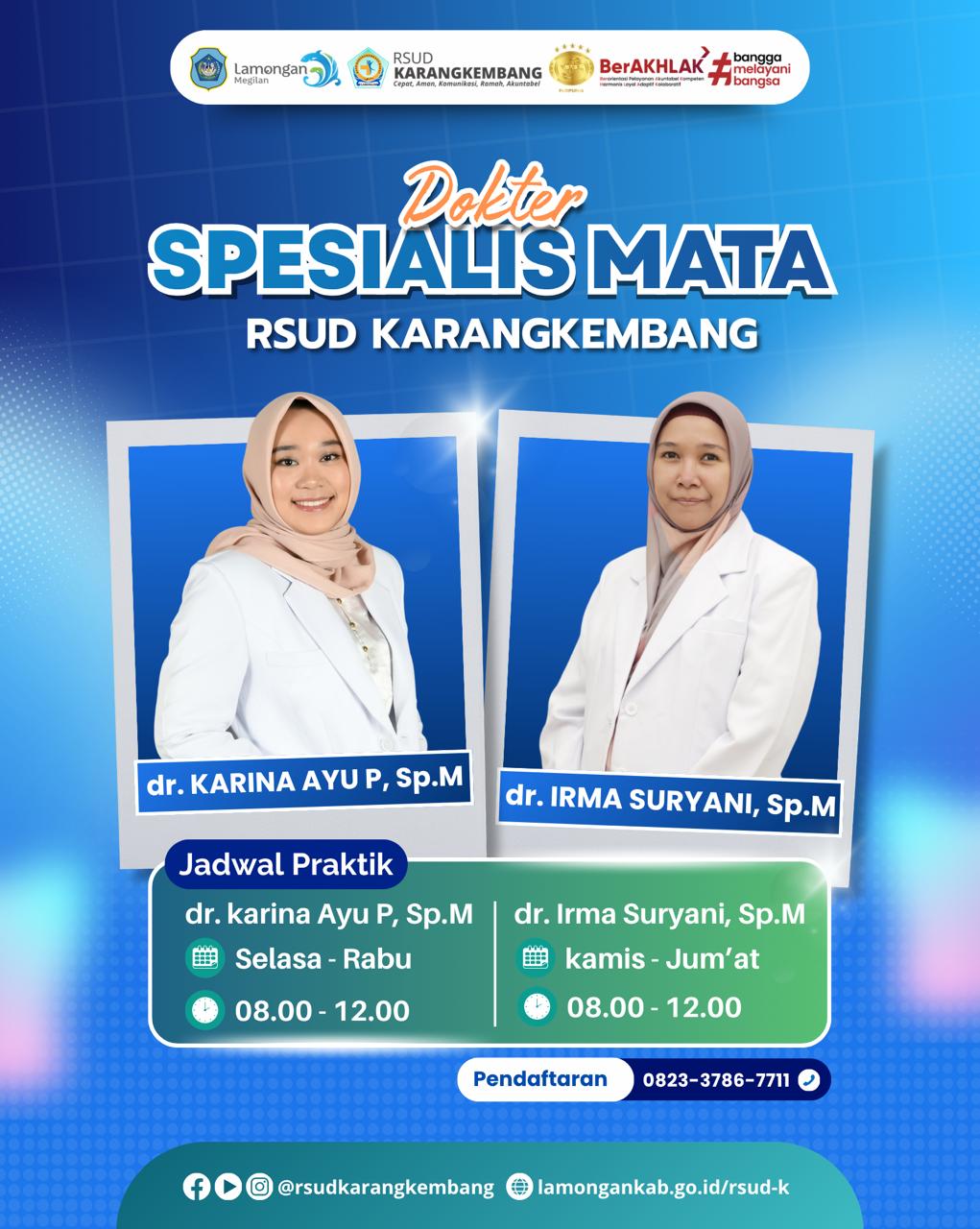 JADWAL PRAKTIK DOKTER SPESIALIS MATA