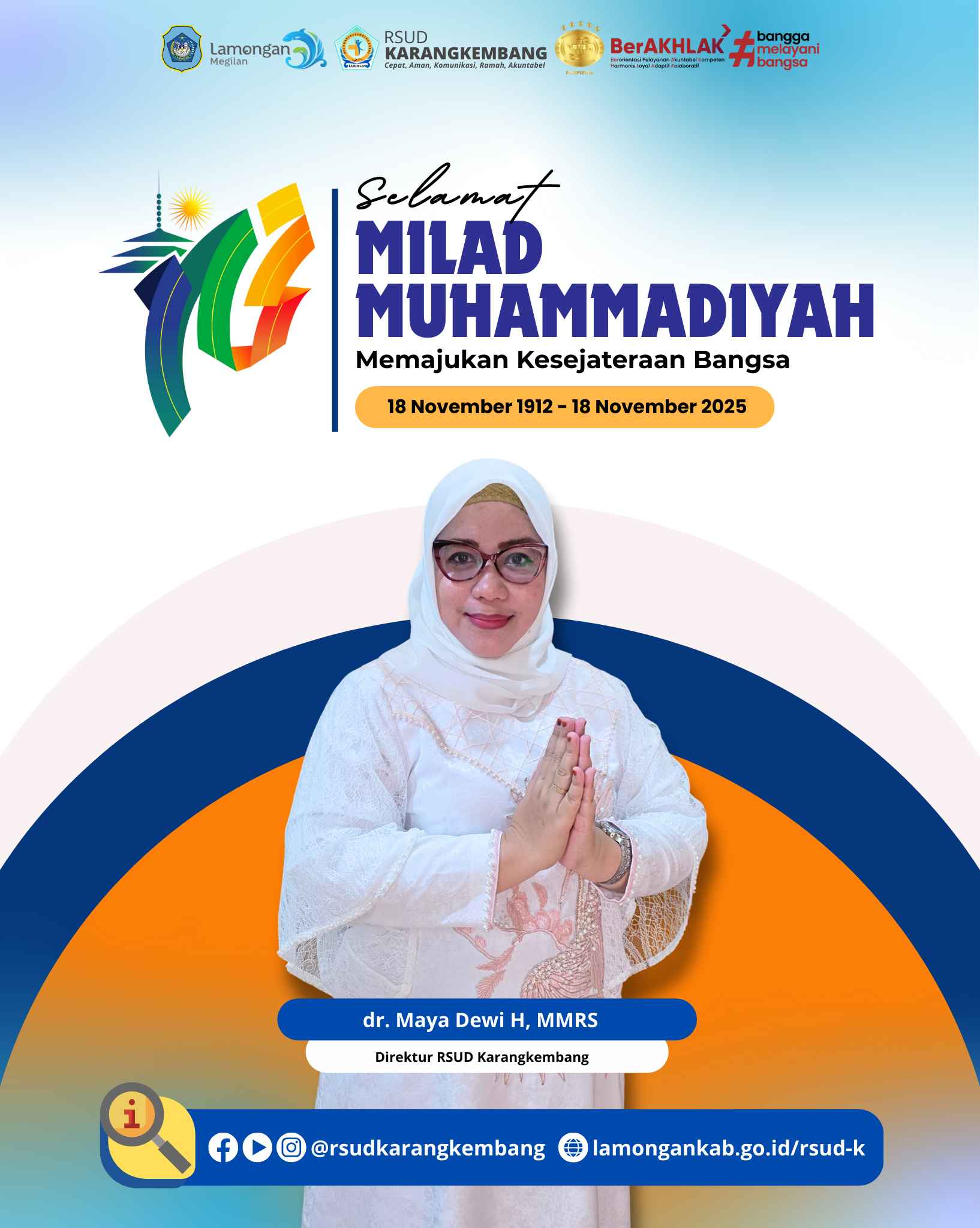 Foto: SELAMAT MILAD MUHAMMADIYAH KE-113