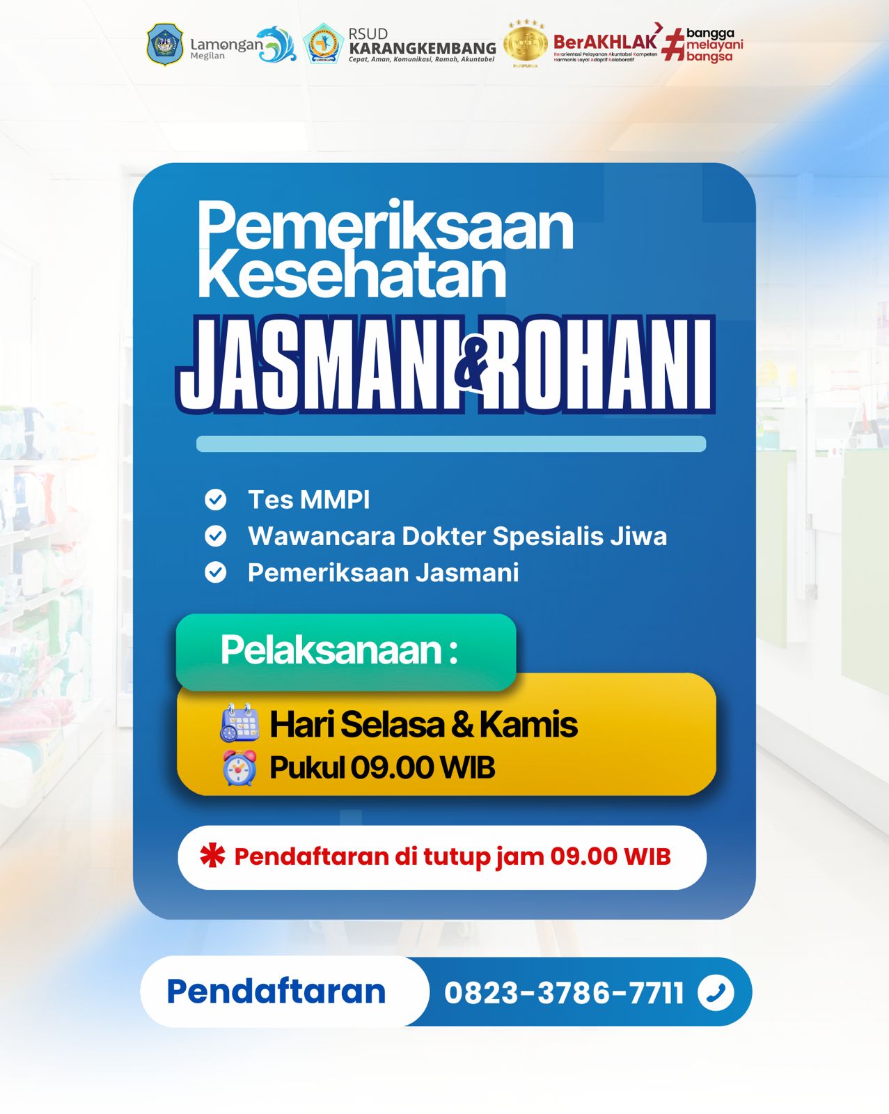 Foto: PEMERIKSAAN KESEHATAN JASMANI DAN ROHANI