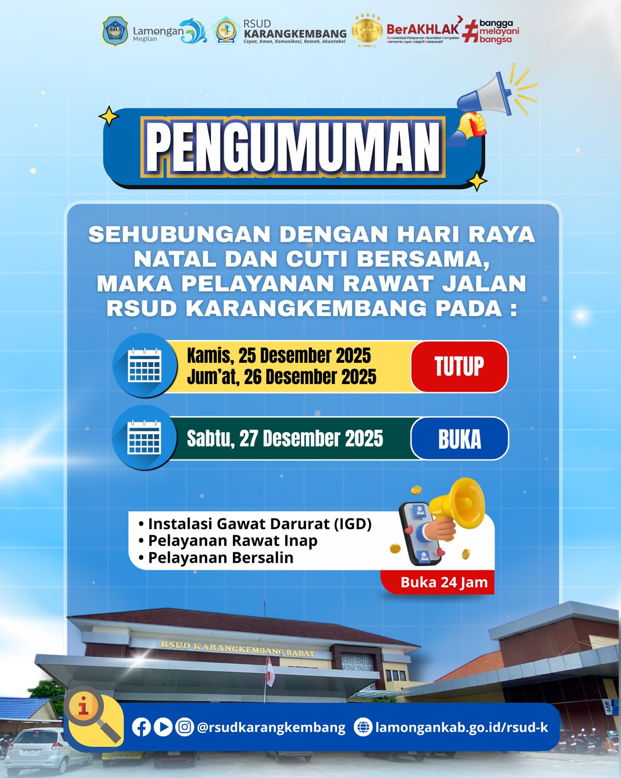 Foto: PENGUMUMAN LIBUR HARI NATAL TAHUN 2025