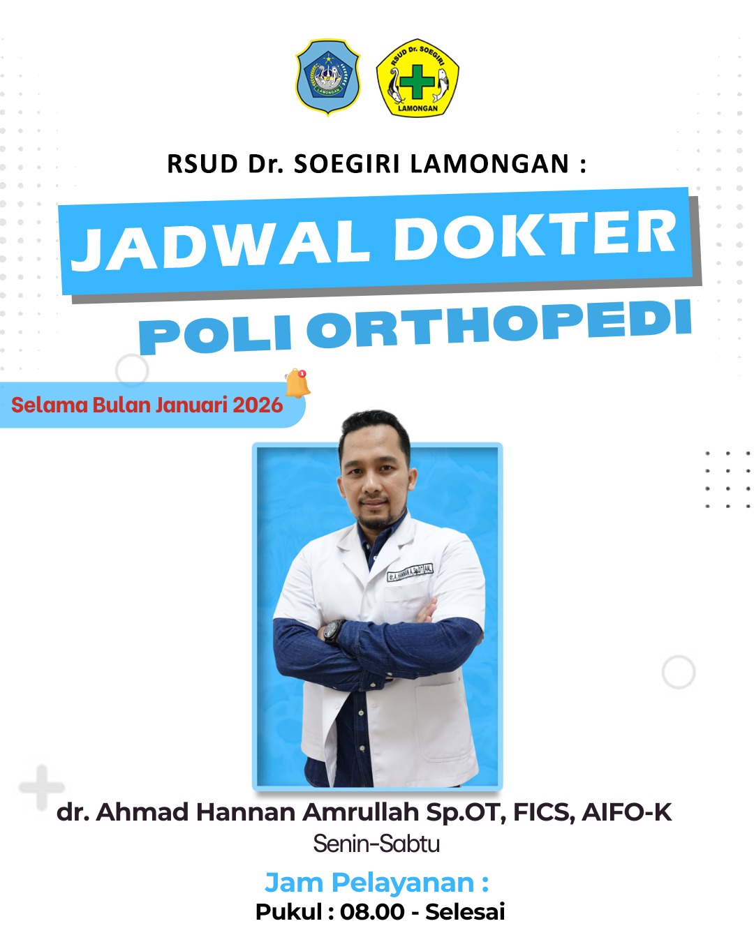 Foto: Jadwal Poli Orthopedi RSUD Dr. Soegiri Lamongan