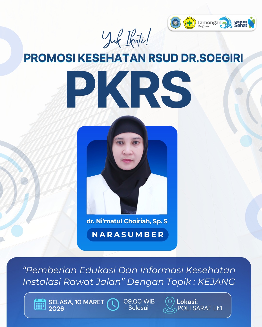 Foto: Promosi Kesehatan RSUD dr. Soegiri : Kejang