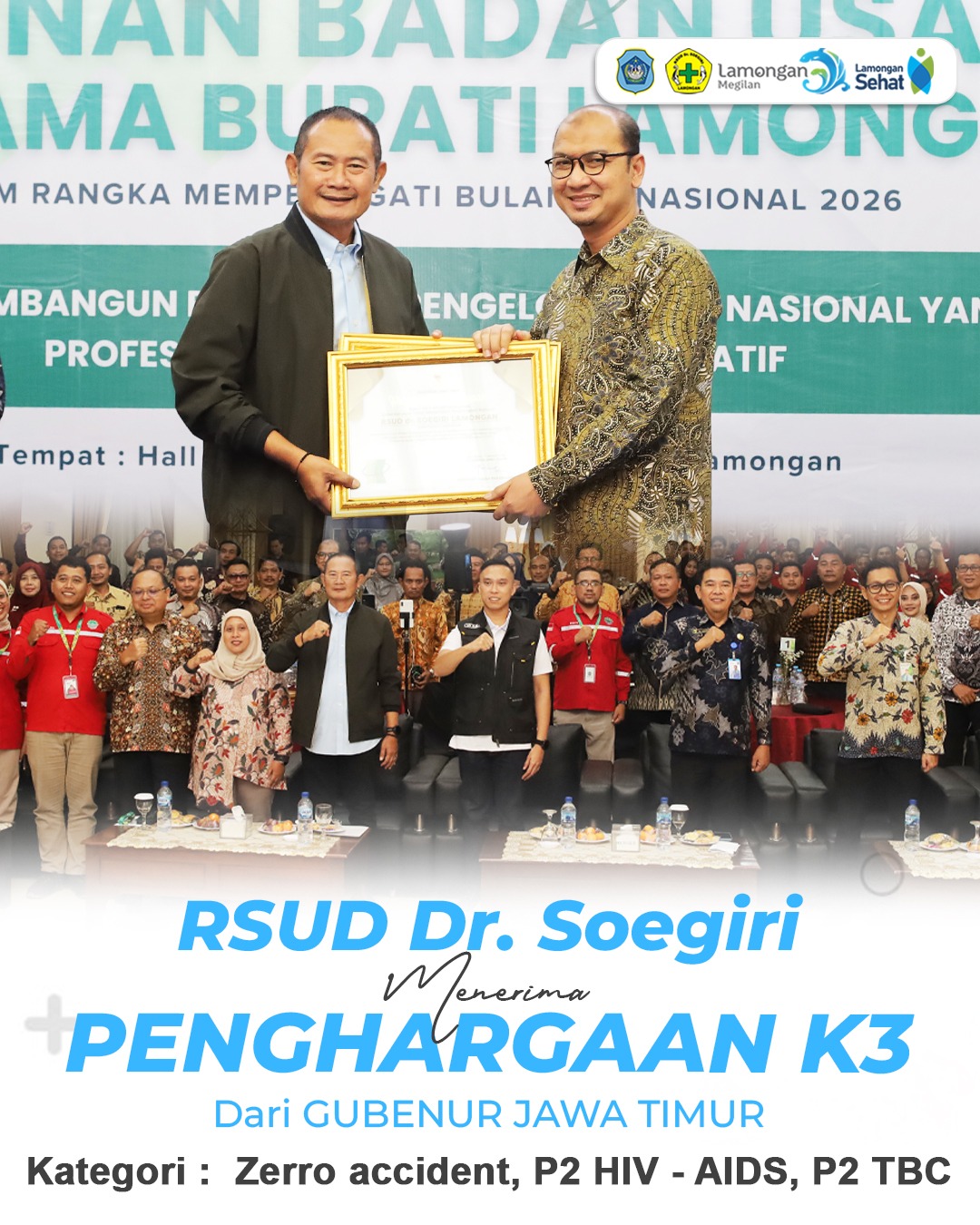 Foto: RSUD Dr. Soegiri Raih Penghargaan K3 dengan Tiga Kategori Prestasi