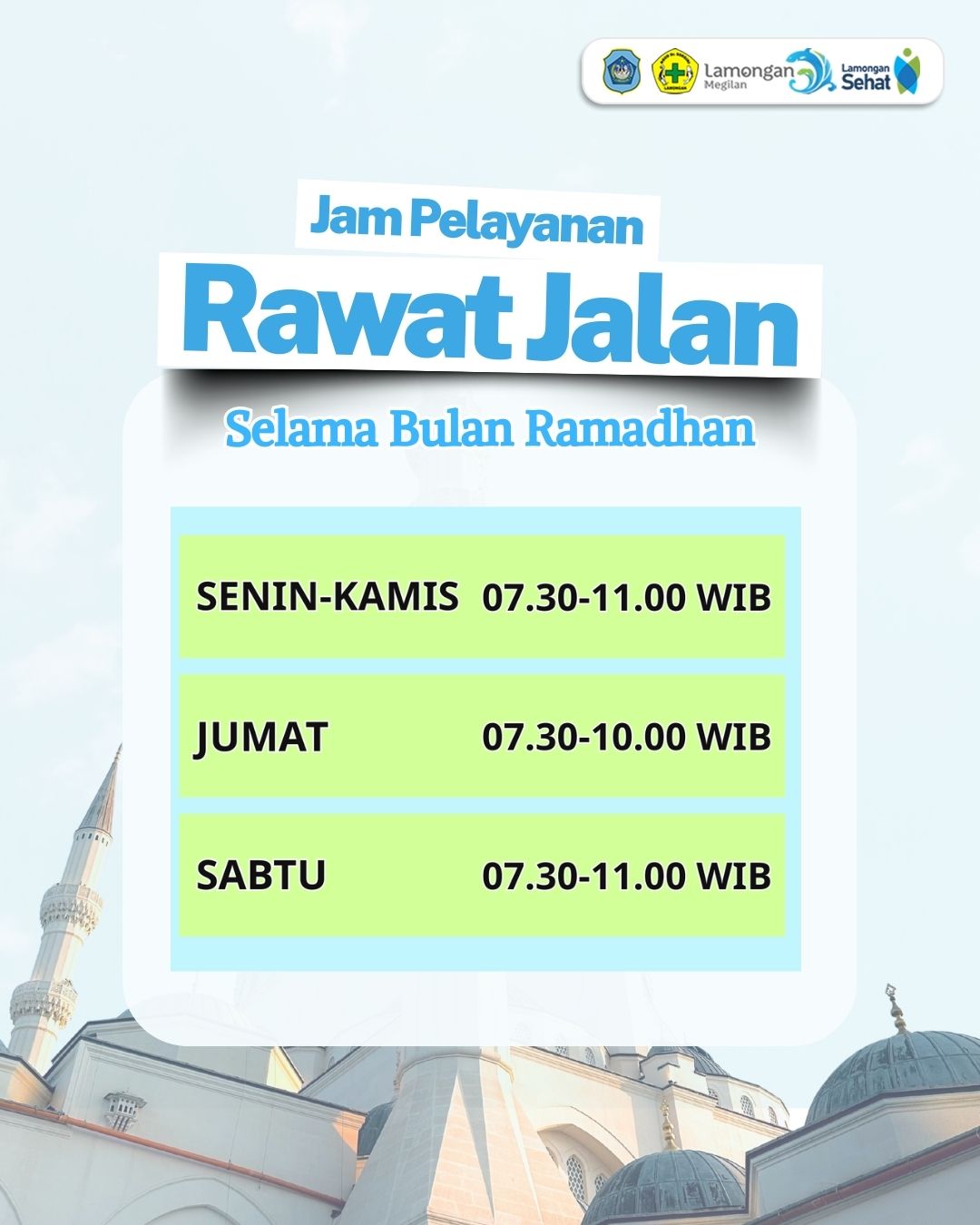 Foto: Jam Pelayanan Rawat Jalan RSUD Dr. Soegiri Selama Ramadhan