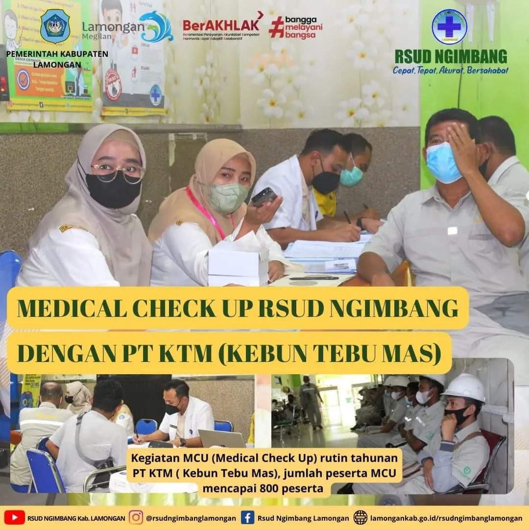 Medical Cek Up RSUD Ngimbang dengan PT. Kebun Mas (KTM)