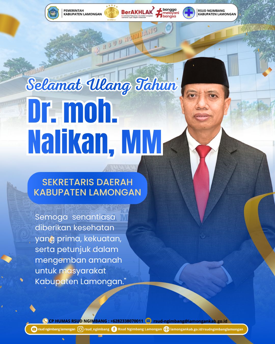 SELAMAT ULANG TAHUN SEKRETARIS DAERAH KAB LAMONGAN
