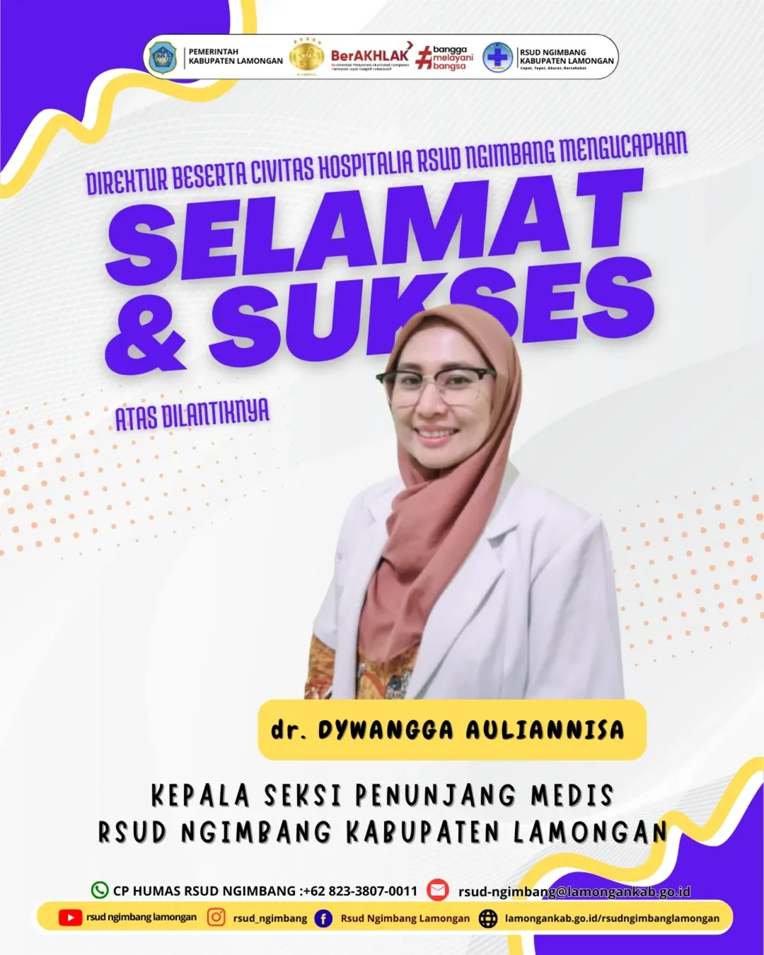 Foto: PELANTIKAN KASI PENUNJANG MEDIS RSUD NGIMBANG