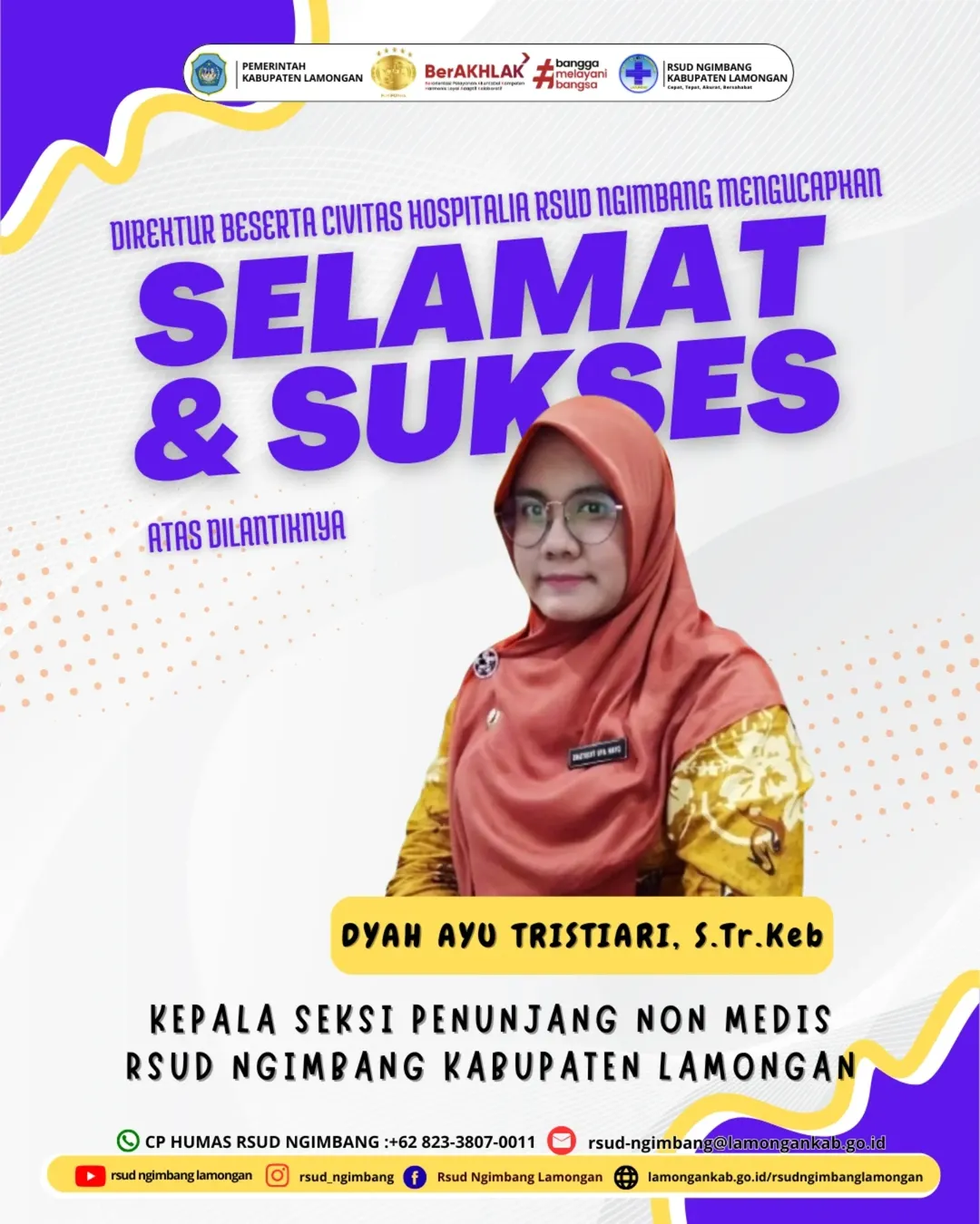 Foto: PELANTIKAN KASI PENUNJANG NON MEDIS RSUD NGIMBANG