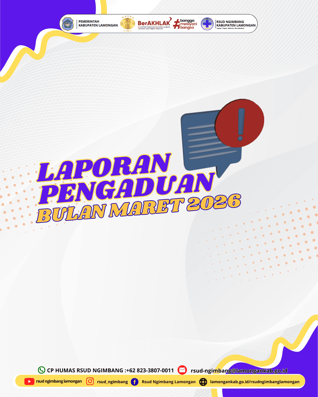 Foto: LAPORAN PENGADUAN MARET 2026