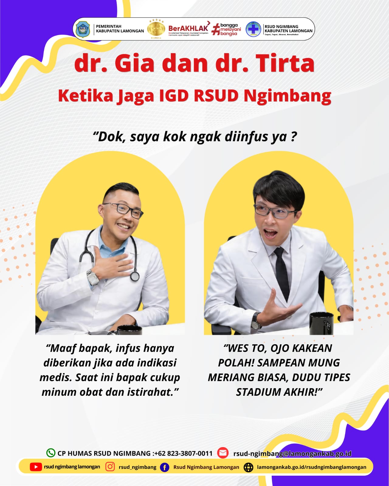 Foto: POV : (dr. Gia DAN dr. Tirta KETIKA JAGA DI RSUD NGIMBANG)