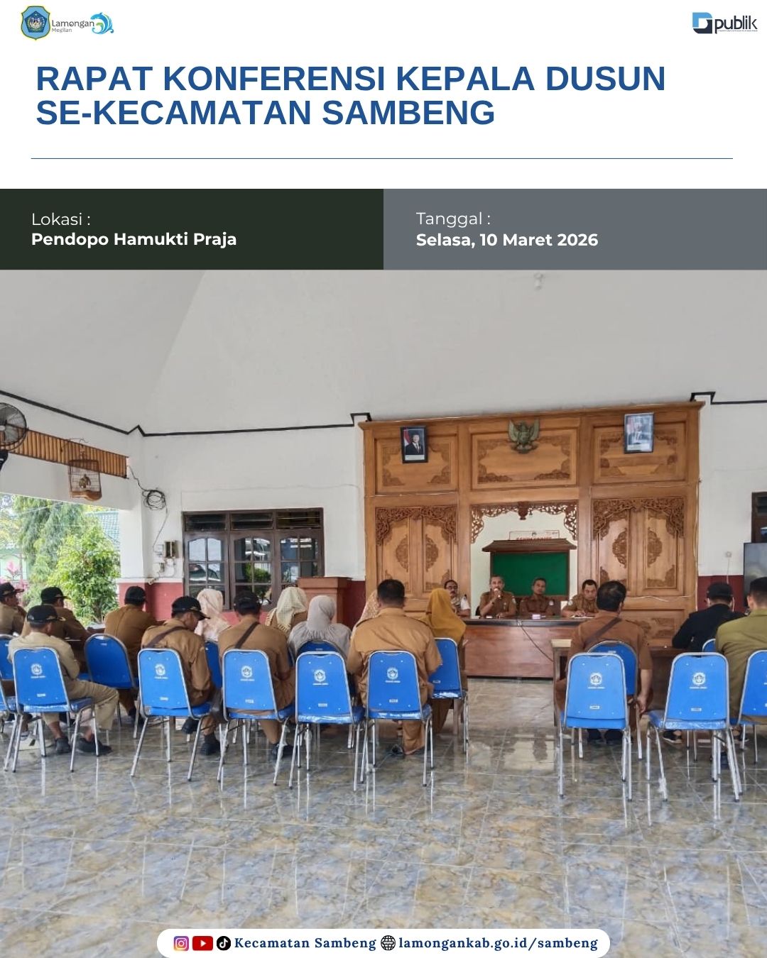 Foto: RAPAT KONFERENSI KEPALA DUSUN SE-KECAMATAN SAMBENG