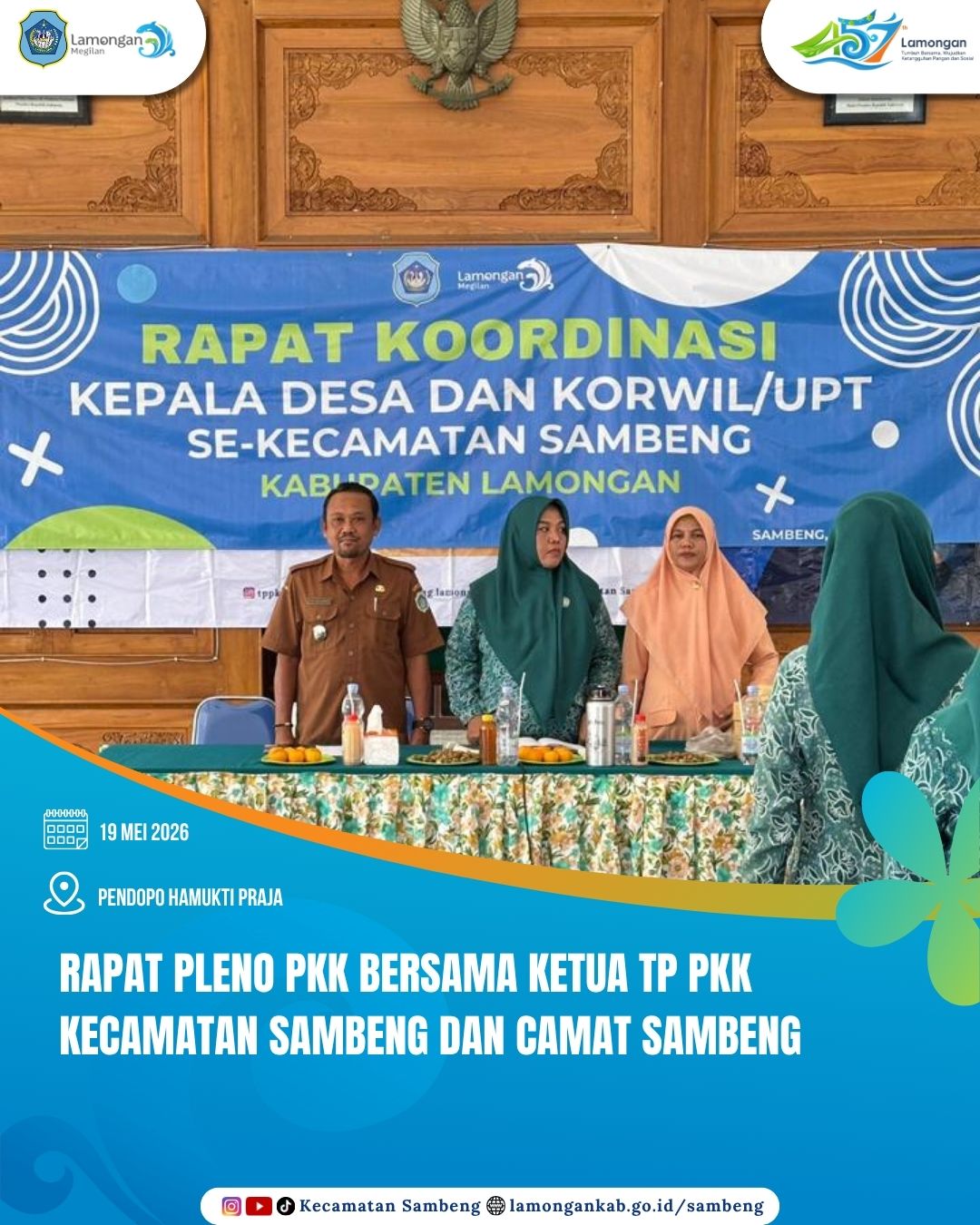Foto: RAPAT PLENO PKK BERSAMA KETUA TP PKK KECAMATAN SAMBENG DAN CAMAT SAMBENG