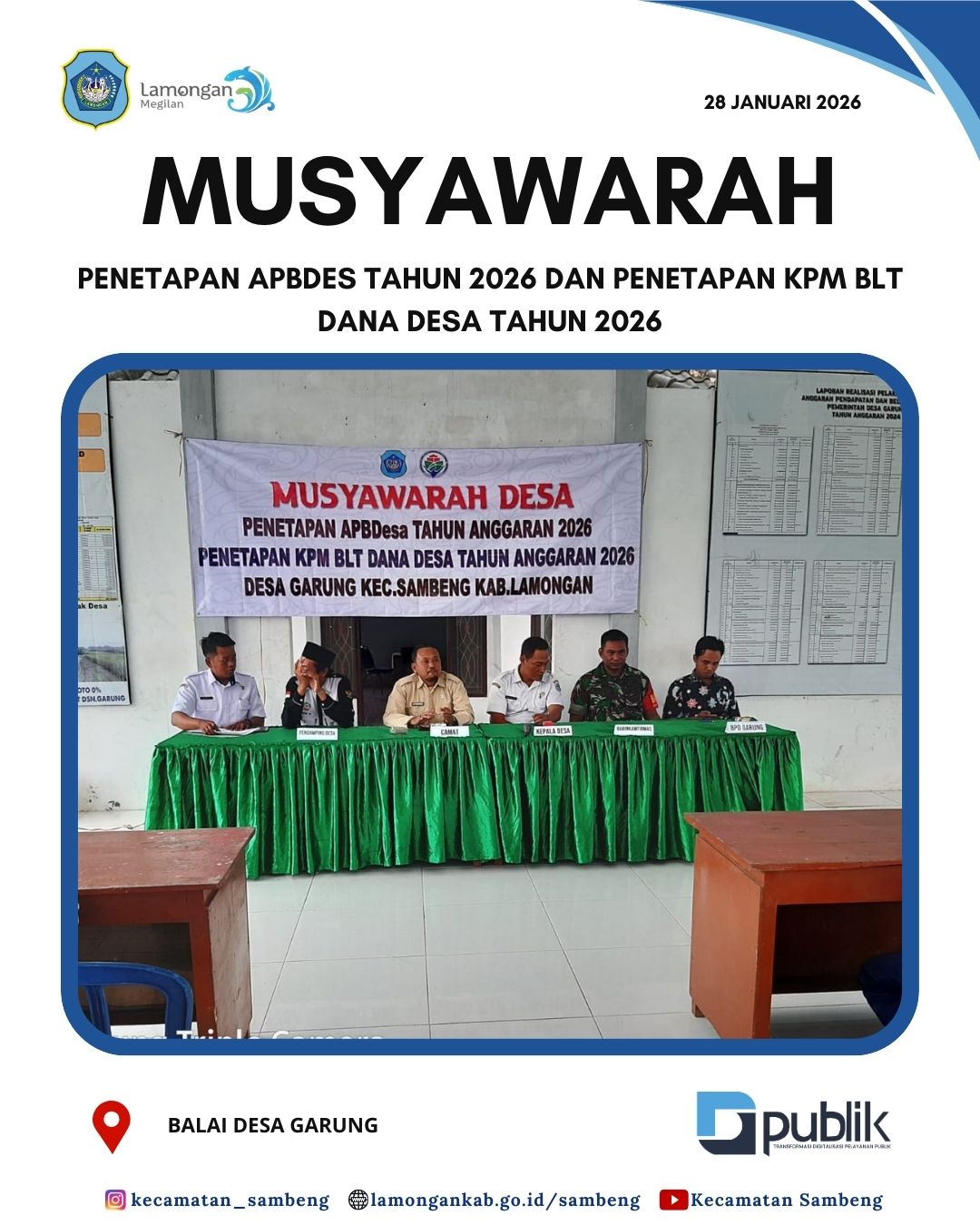 Foto: MUSYAWARAH DESA PENETAPAN APBDES TAHUN 2025 DAN PENETAPAN KPM BLT DANA DESA TAHUN 2026