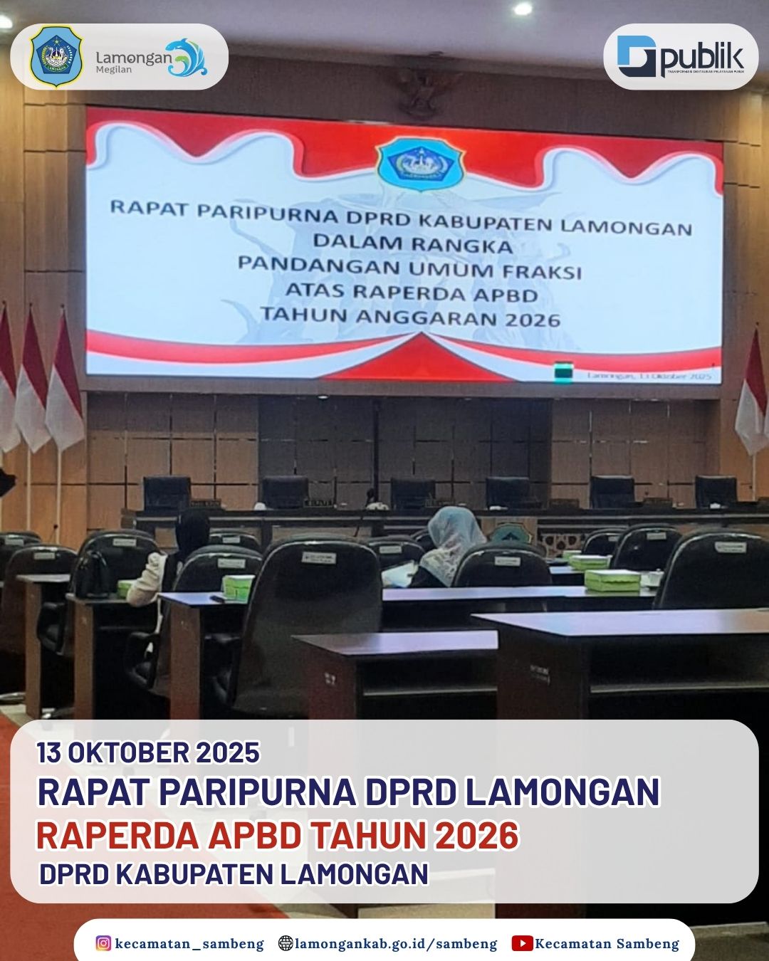 Foto: RAPAT PARIPURNA DPRD KABUPATEN LAMONGAN DALAM RANGKA RAPERDA APBD TAHUN 2025