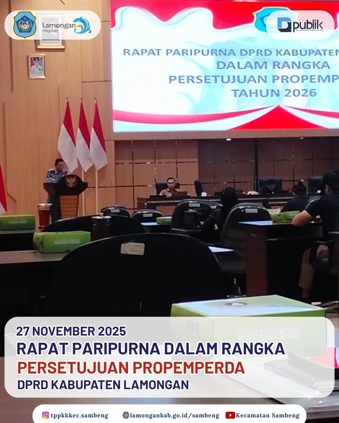 Foto: RAPAT PARIPURNA DALAM RANGKA PERSETUJUAN PROPEMPERDA 2025
