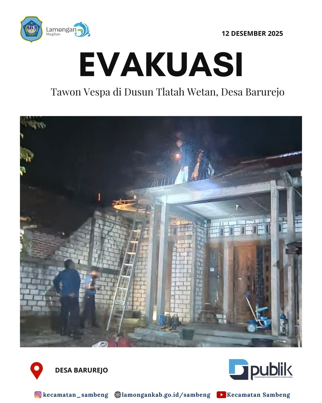 Foto: EVAKUASI TAWON VESPA DI DUSUN TLATAH WETAN, DESA BARUREJO