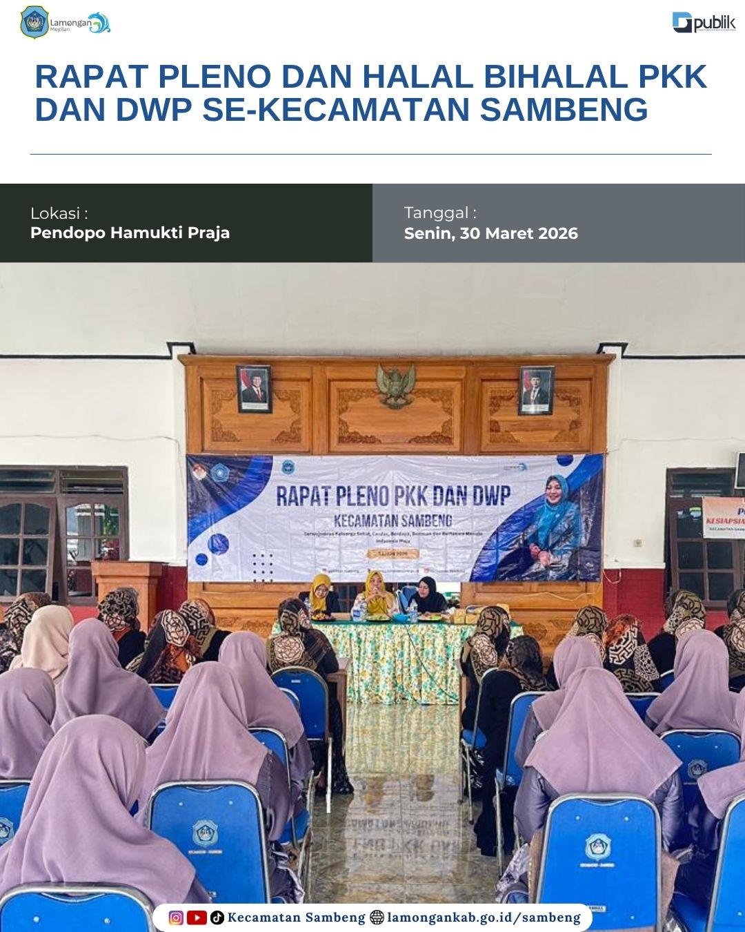 Foto: RAPAT PLENO DAN HALAL BIHALAL PKK DAN DWP SE-KECAMATAN SAMBENG