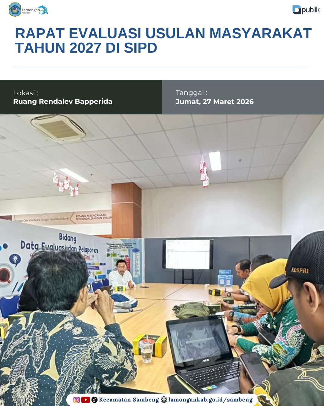 Foto: RAPAT EVALUASI USULAN MASYARAKAT TAHUN 2027 DI SIPD