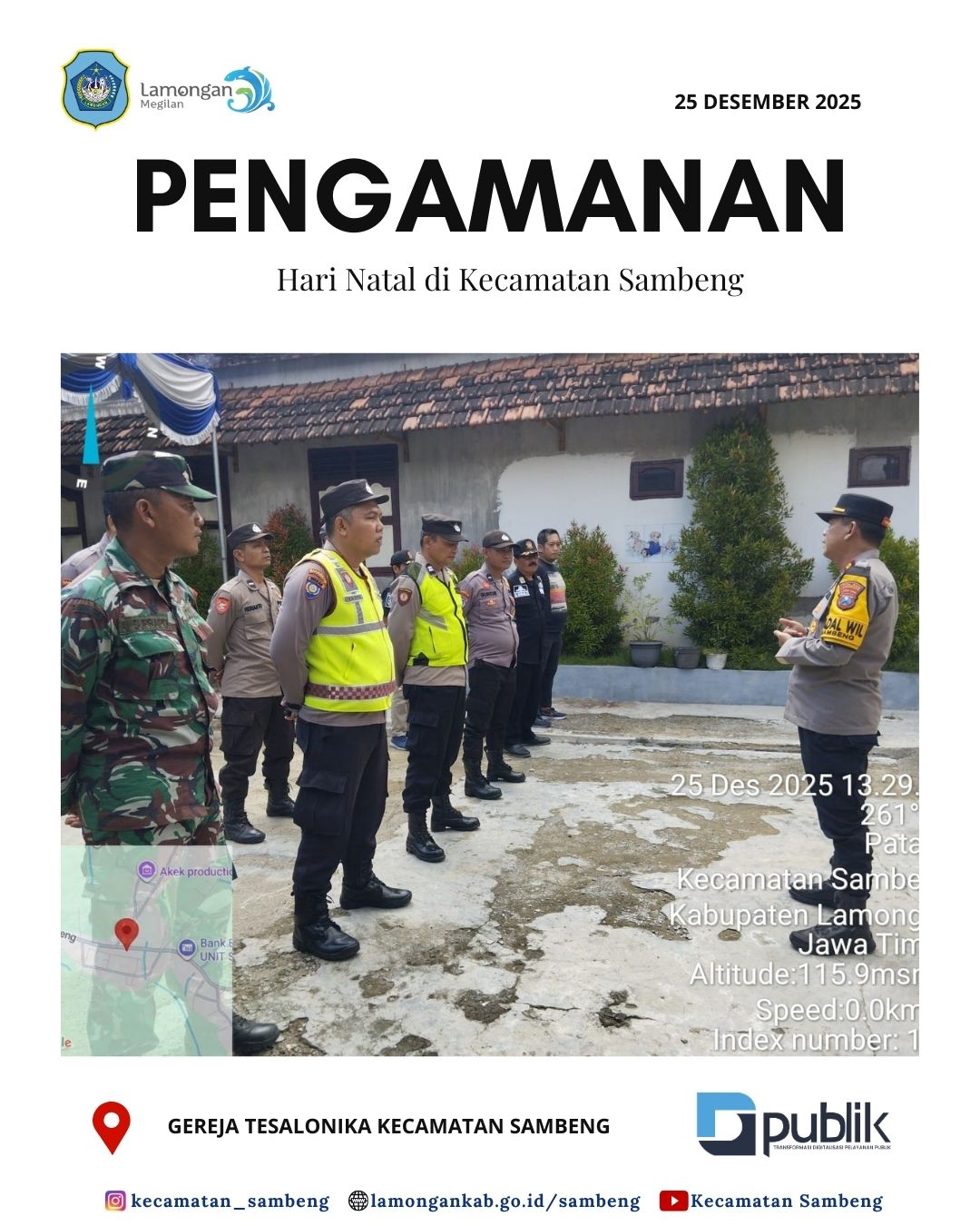 Foto: PENGAMANAN HARI NATAL DI KECAMATAN SAMBENG