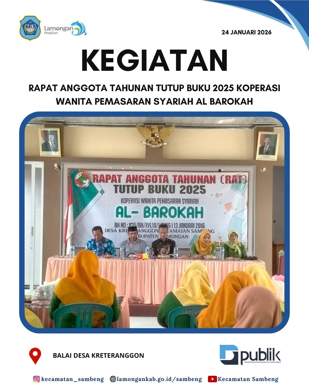 Foto: RAPAT ANGGOTA TAHUNAN TUTUP BUKU TAHUN 2025 KOPERASI WANITA SYARIAH AL BAROKAH
