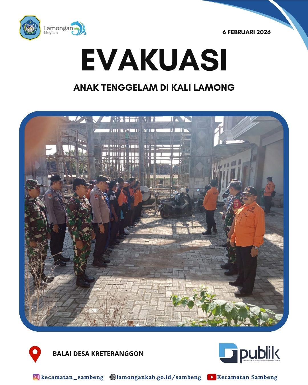 Foto: EVAKUASI KORBAN TENGGELAM DI KALI LAMONG