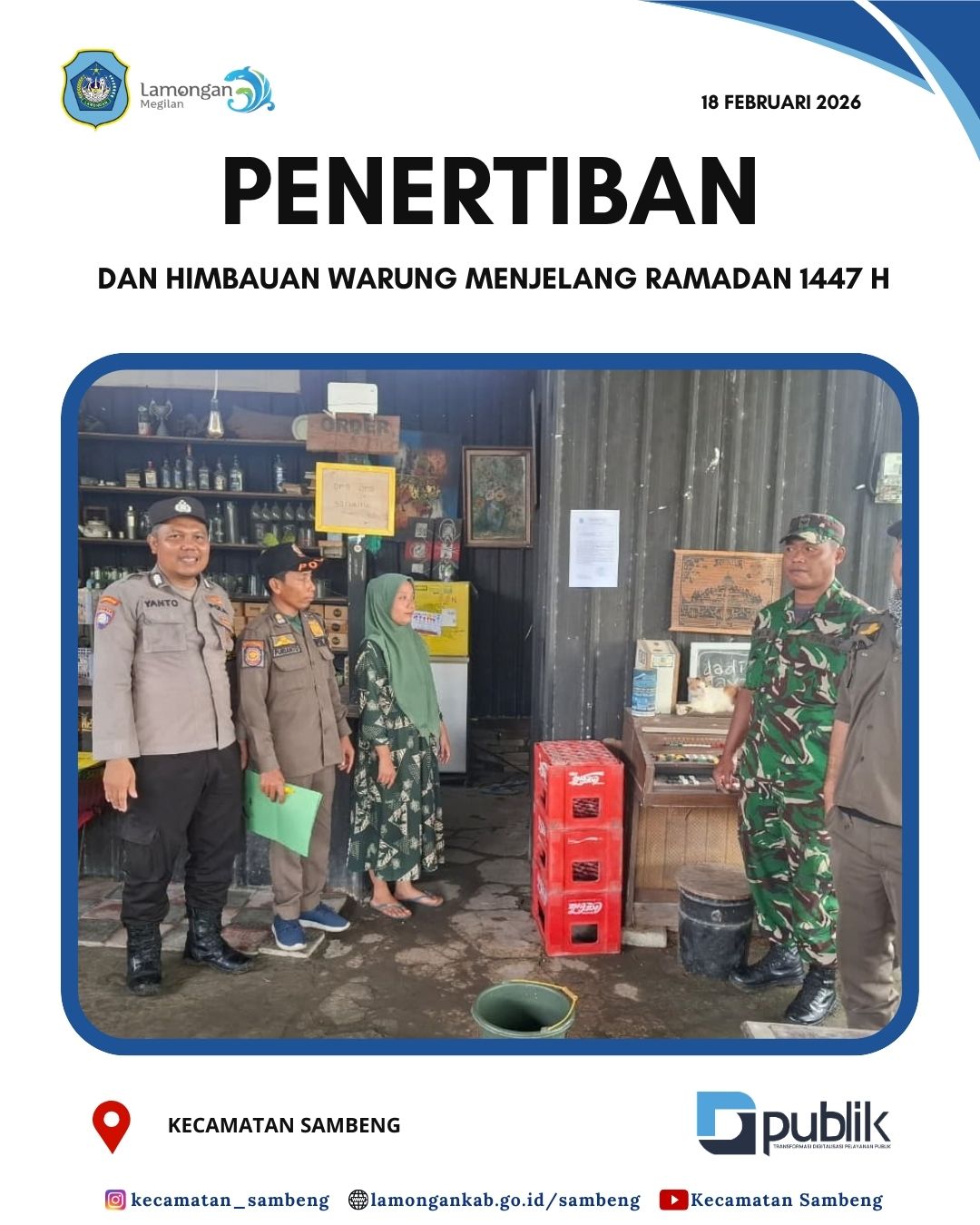 Foto: PENERTIBAN DAN HIMBAUAN WARUNG MENJELANG RAMADAN 1447 H