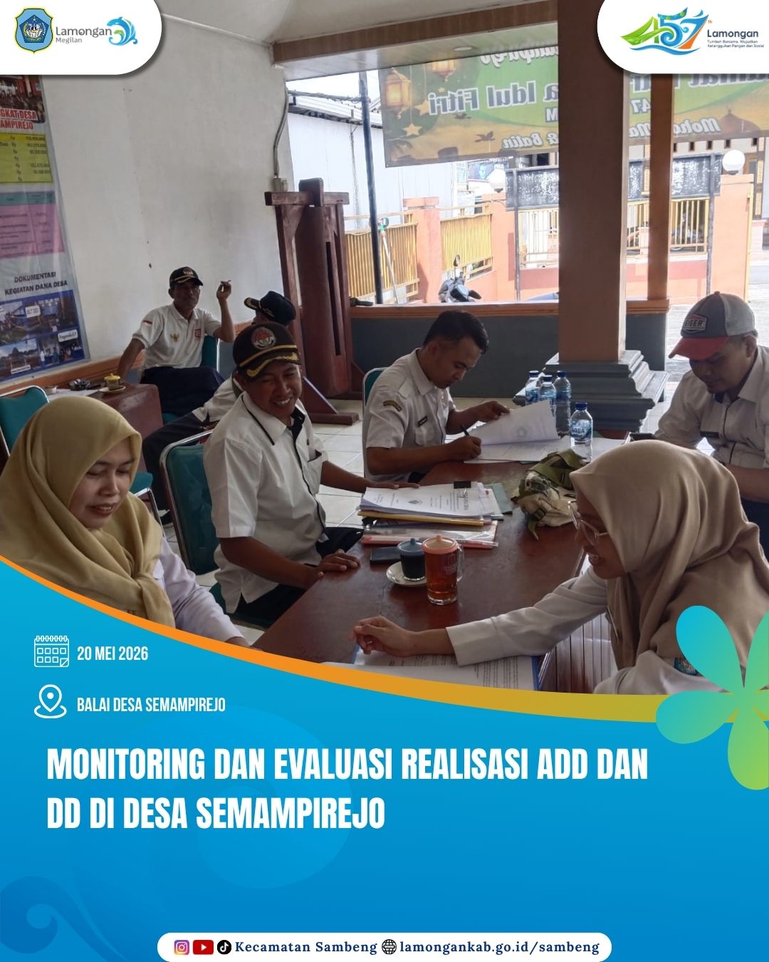 Foto: MONITORING DAN EVALUASI REALISASI ADD DAN DD OLEH BIDANG PEMERINTAHAN DAN PPM DI DESA SEMAMPIREJO
