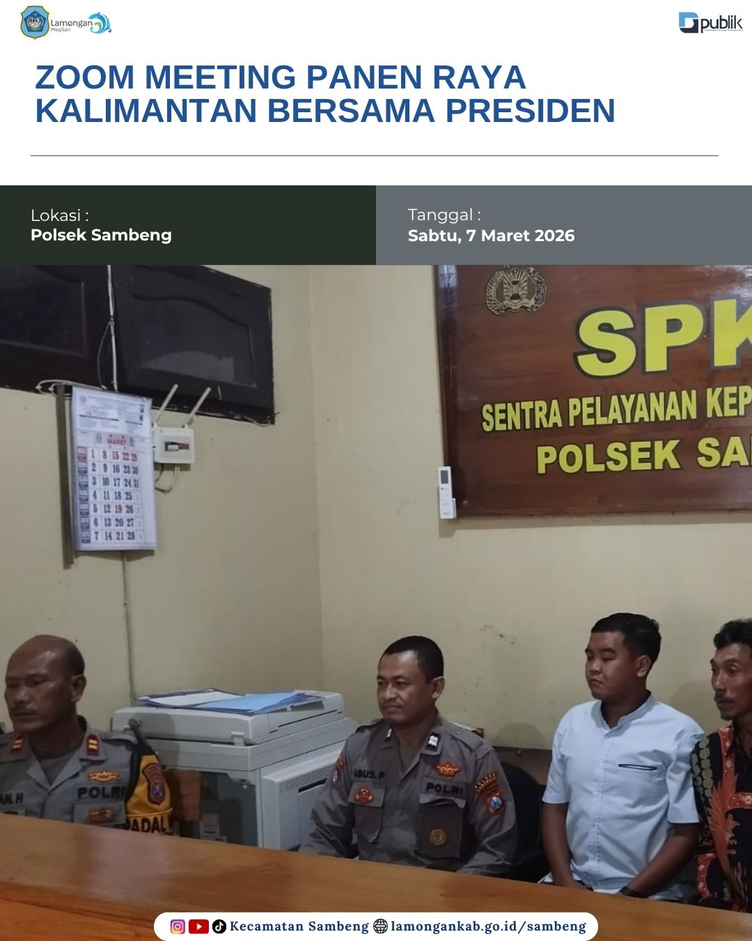 Foto: ZOOM MEETING PANEN RAYA KALIMANTAN BERSAMA PRESIDEN