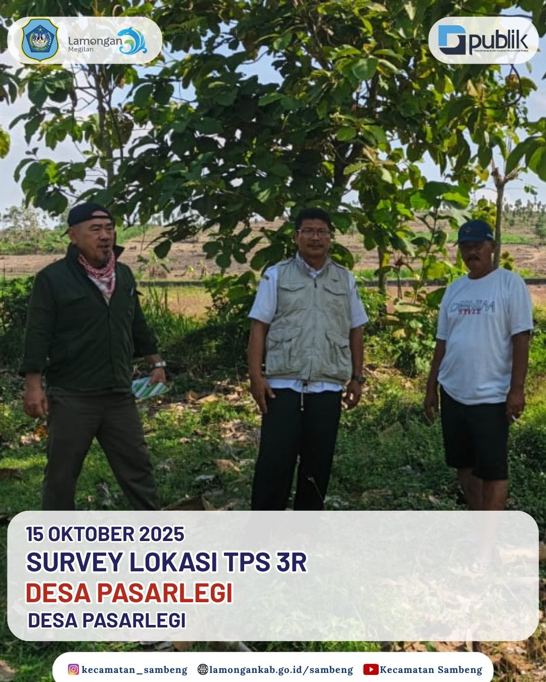 Foto: SURVEY LOKASI TPS 3R DESA PASARLEGI