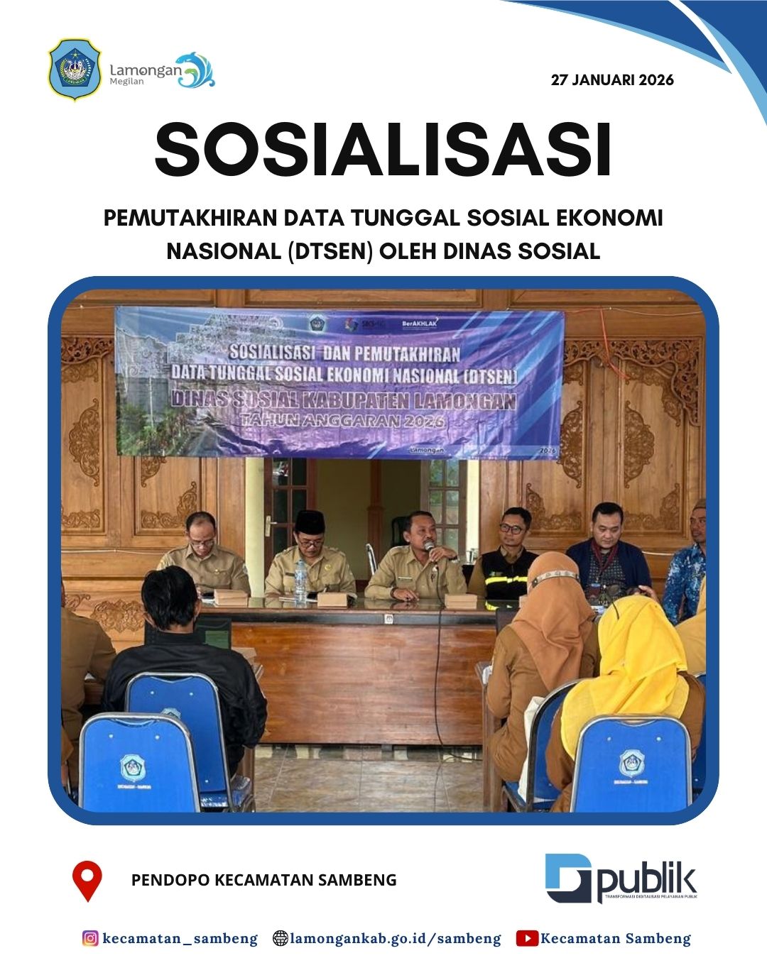 Foto: RAPAT SOSIALISASI PEMUTAKHIRAN DATA TUNGGAL SOSIAL EKONOMI NASIONAL