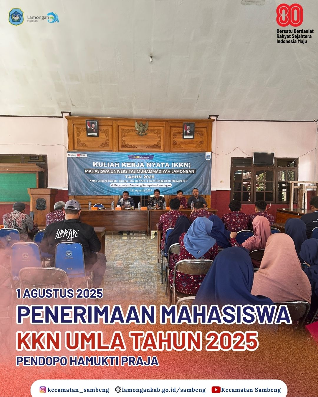 Foto: PENERIMAAAN MAHASISWA KKN UMLA TAHUN 2025