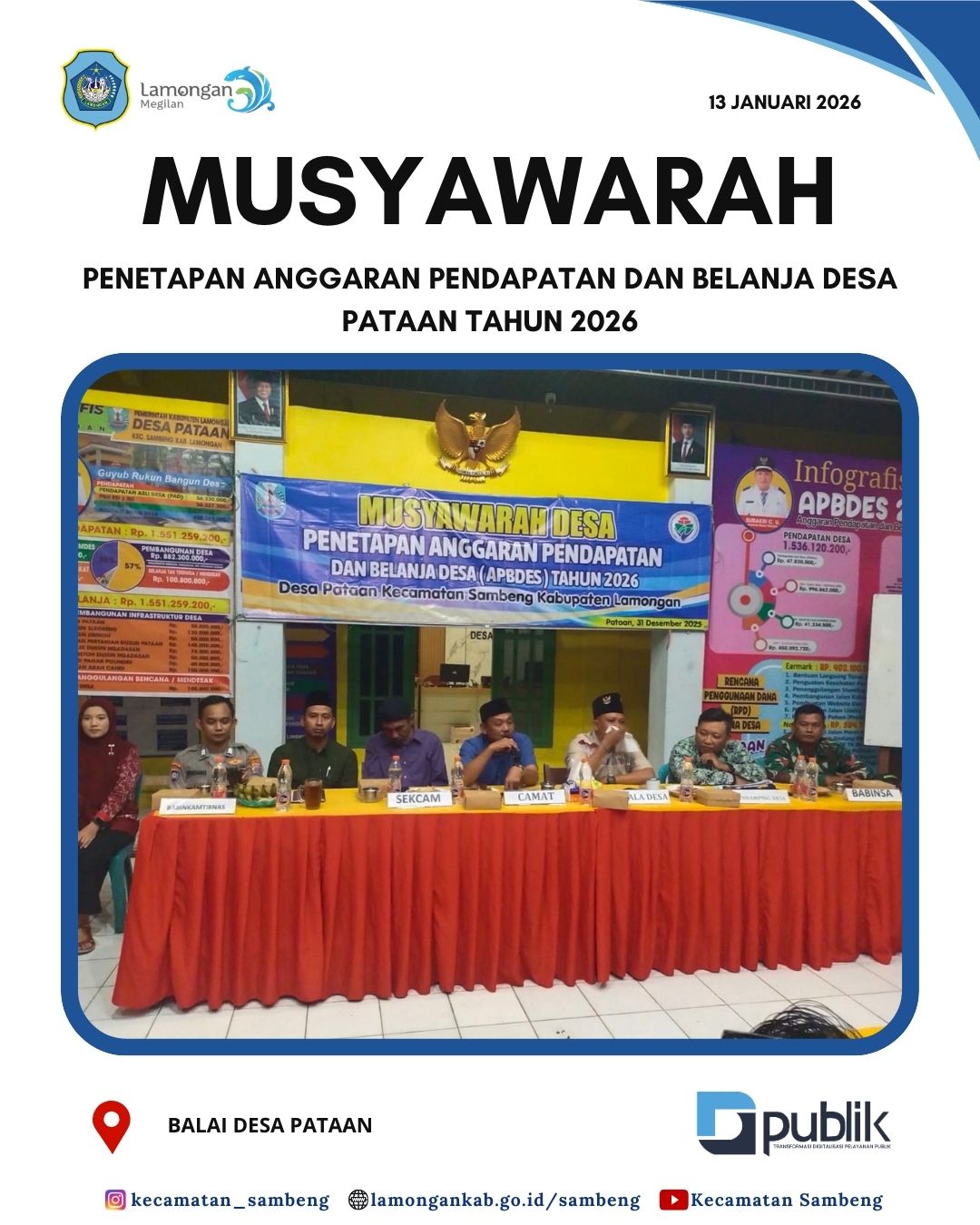 Foto: MUSYAWARAH PENETAPAN ANGGARAN PENDAPATAN DAN BELANJA DESA PATAAN TAHUN 2026