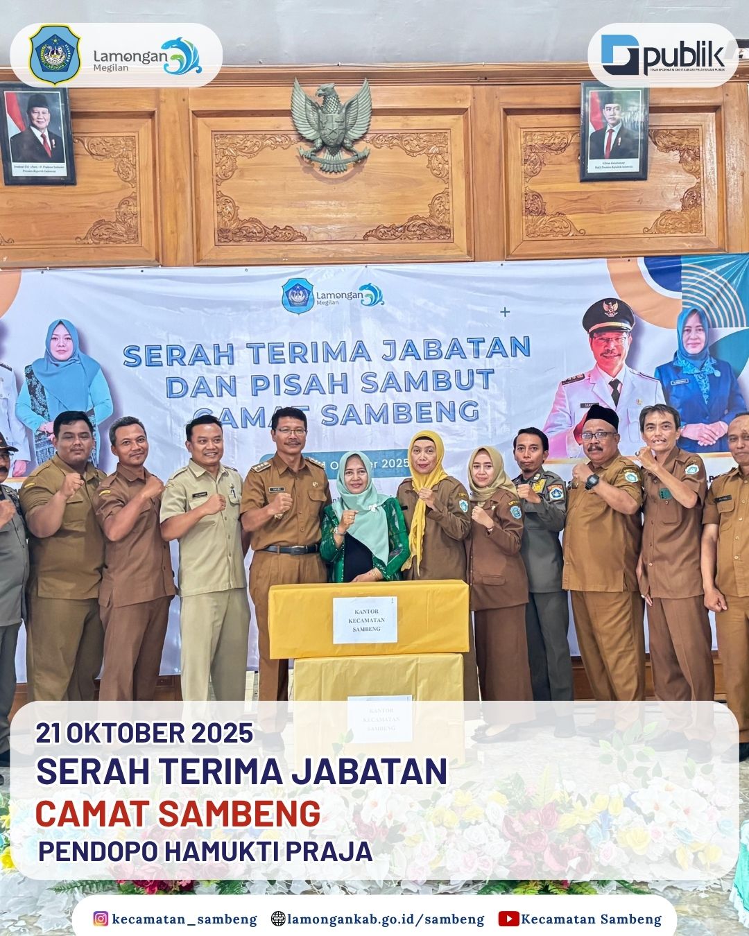 Foto: SERAH TERIMA JABATAN DAN PISAH SAMBUT CAMAT SAMBENG