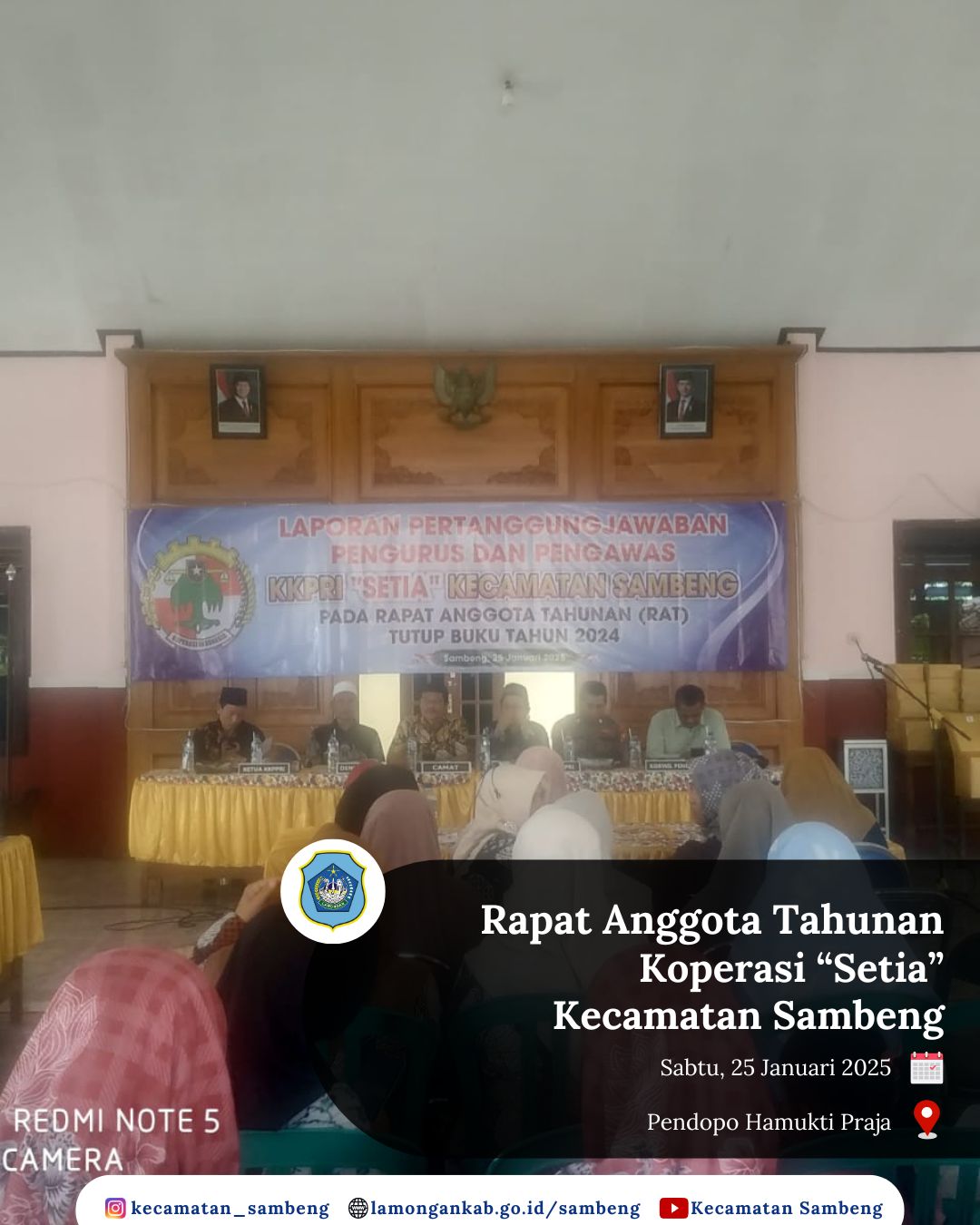 RAPAT ANGGOTA TAHUNAN KOPERASI ''SETIA'' KECAMATAN SAMBENG