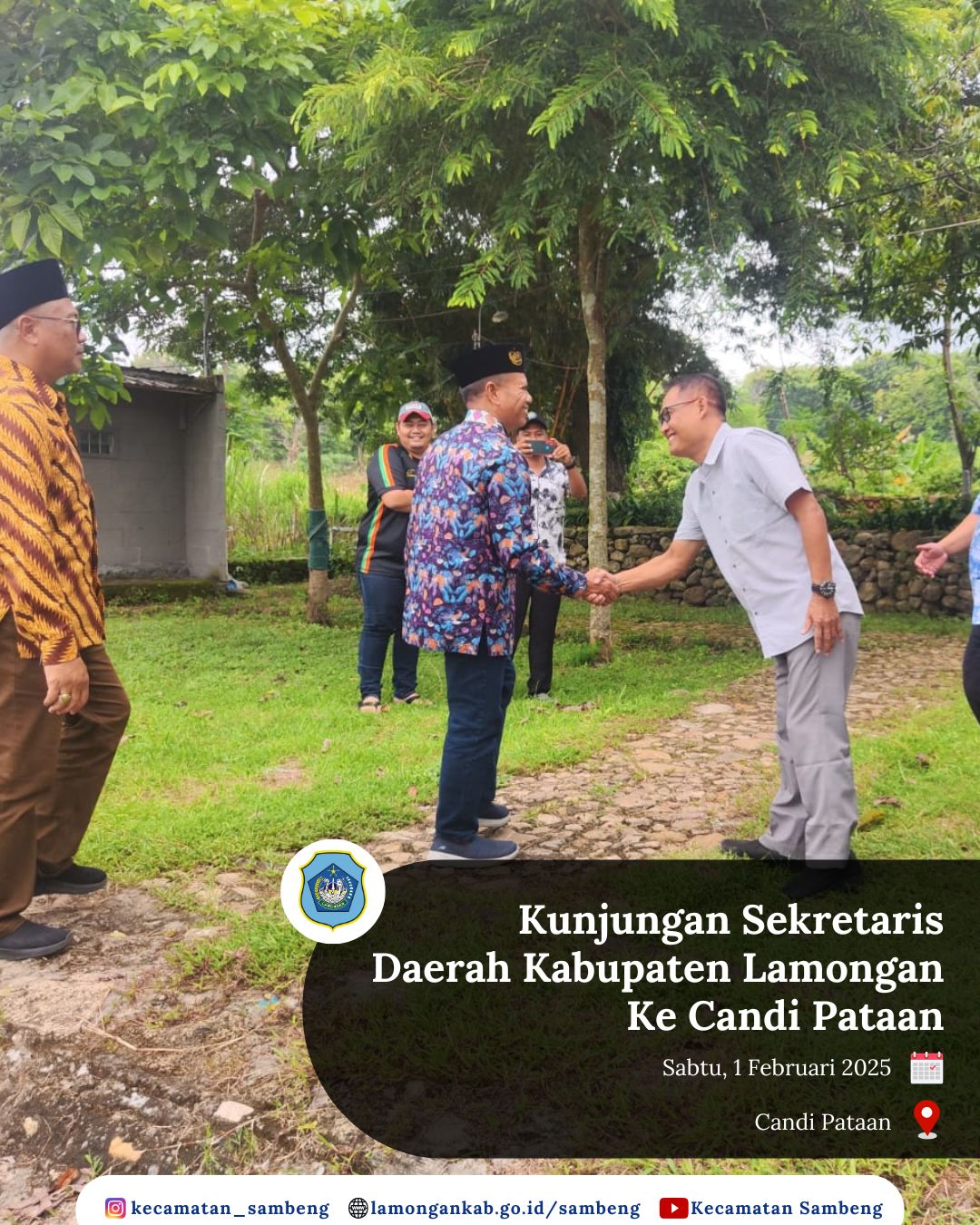 KUNJUNGAN SEKRETARIS DAERAH KABUPATEN LAMONGAN KE CANDI PATAAN