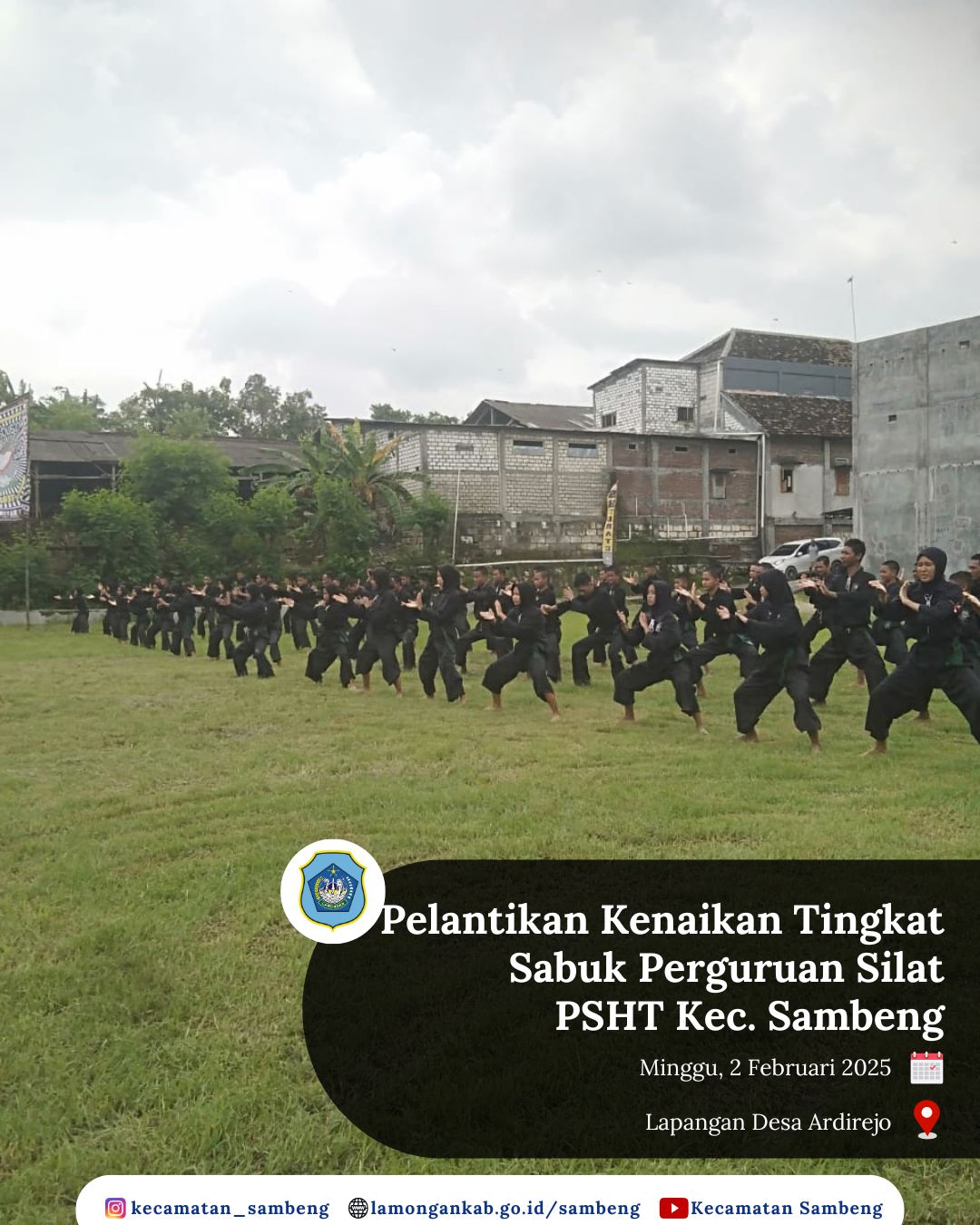 PELANTIKAN KENAIKAN TINGKAT SABUK PERGURUAN SILAT PSHT RANTING SAMBENG