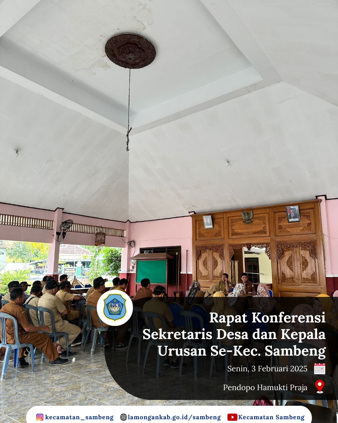 RAPAT KONFERENSI SEKRETARIS DESA DAN KEPALA URUSAN SE-KECAMATAN SAMBENG