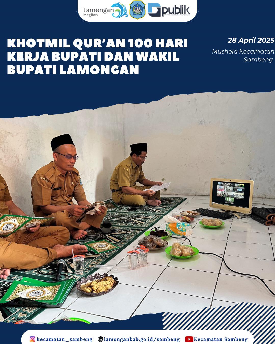 KHOTMIL QUR'AN 100 HARI KERJA BUPATI DAN WAKIL BUPATI LAMONGAN