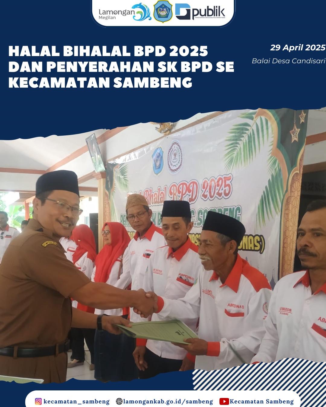 HALAL BIHALAL BPD 2025 DAN PENYERAHAN SK BPD SE KECAMATAN SAMBENG