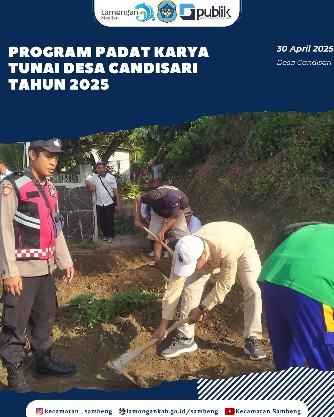 PROGRAM PADAT KARYA TUNAI DESA CANDISARI TAHUN 2025